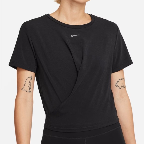 Nike Tops - Nike Dri-FIT One Luxe Twist Cropped Short-Sleeve Top Size Large